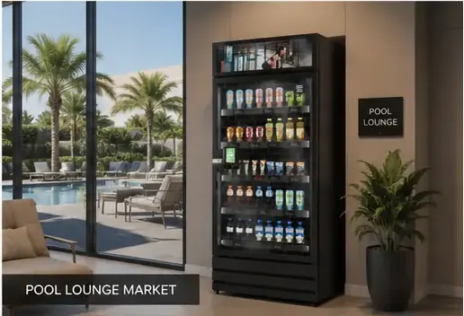 Pool lounge micro market setup